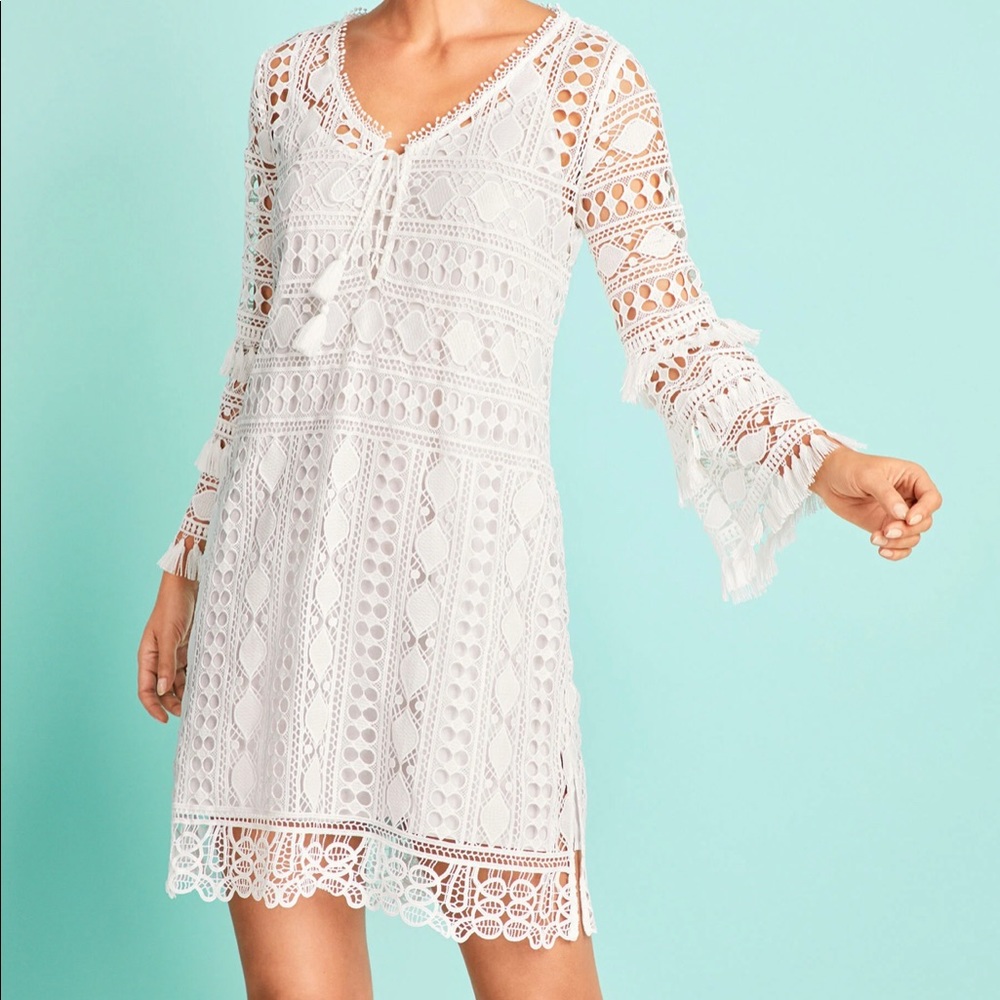 Talbots White Lace Dress